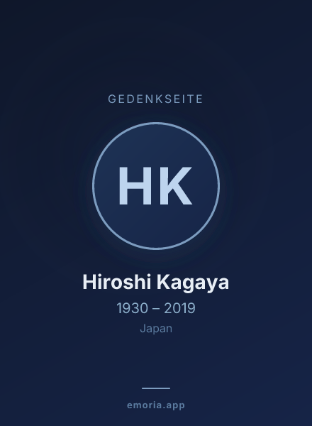 Gedenkportrait von Hiroshi Kagaya