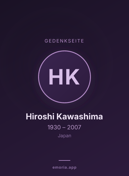 Gedenkportrait von Hiroshi Kawashima