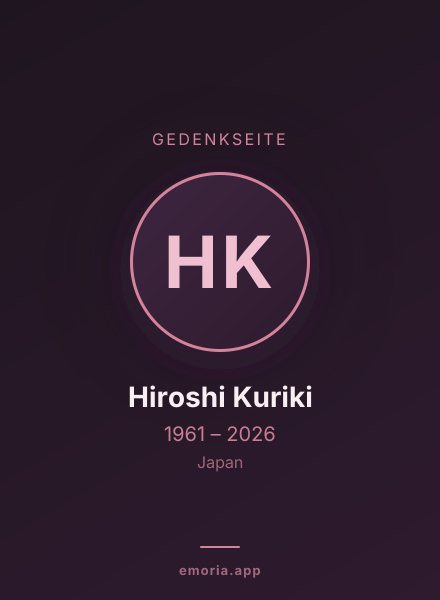Gedenkportrait von Hiroshi Kuriki