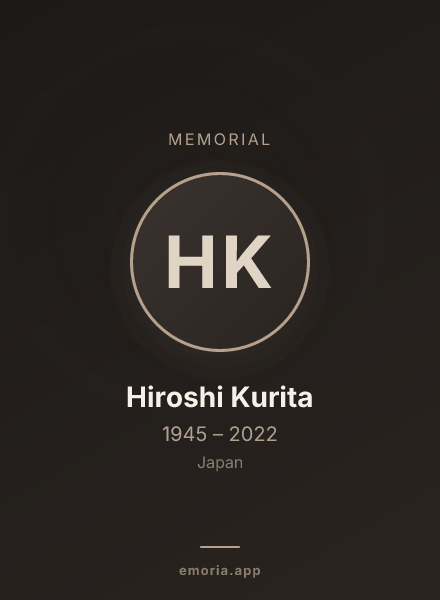 Memorial portrait of Hiroshi Kurita