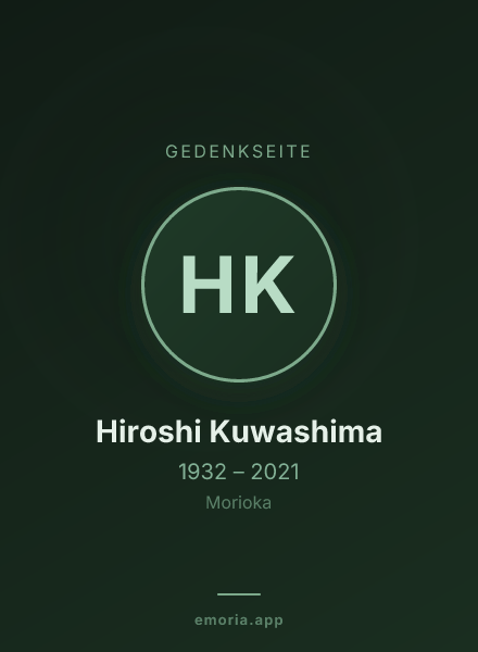 Gedenkportrait von Hiroshi Kuwashima