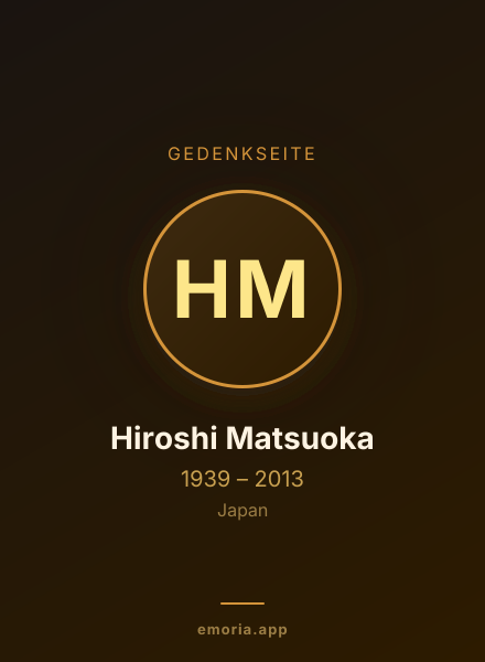 Gedenkportrait von Hiroshi Matsuoka