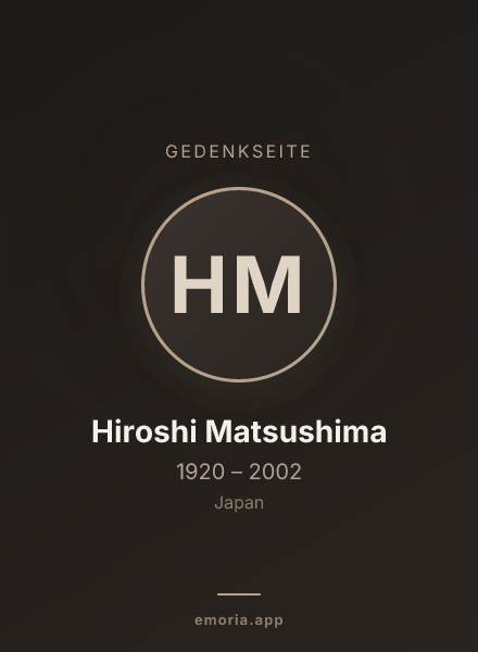 Gedenkportrait von Hiroshi Matsushima