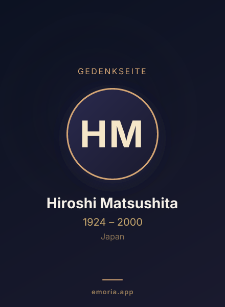 Gedenkportrait von Hiroshi Matsushita