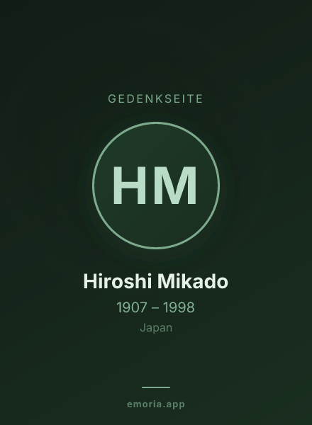 Gedenkportrait von Hiroshi Mikado