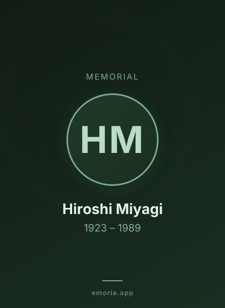 Memorial portrait of Hiroshi Miyagi