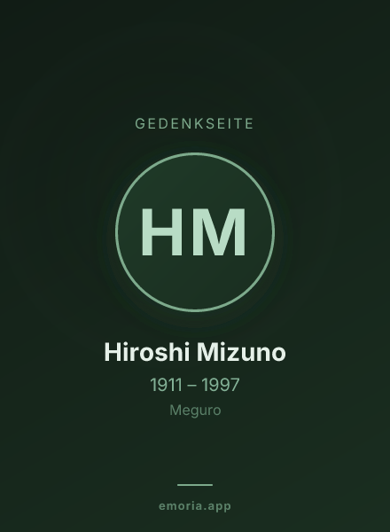 Gedenkportrait von Hiroshi Mizuno