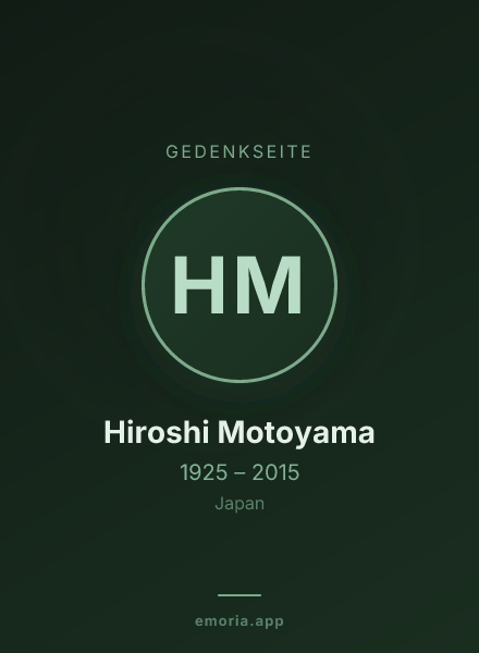 Gedenkportrait von Hiroshi Motoyama