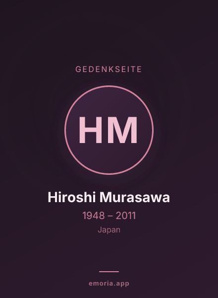 Gedenkportrait von Hiroshi Murasawa