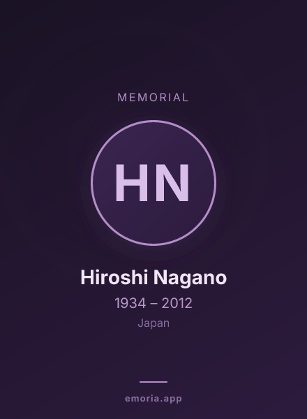 Memorial portrait of Hiroshi Nagano