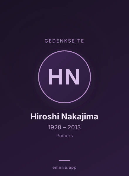 Gedenkportrait von Hiroshi Nakajima
