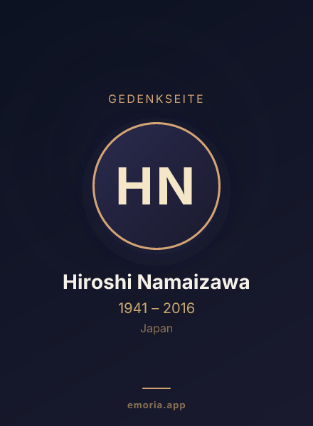 Gedenkportrait von Hiroshi Namaizawa