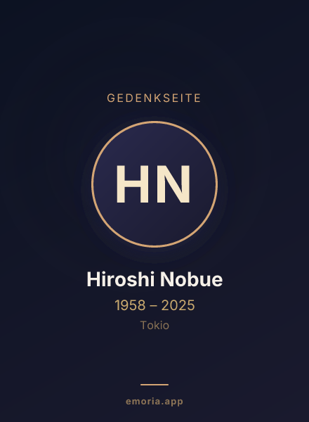 Gedenkportrait von Hiroshi Nobue