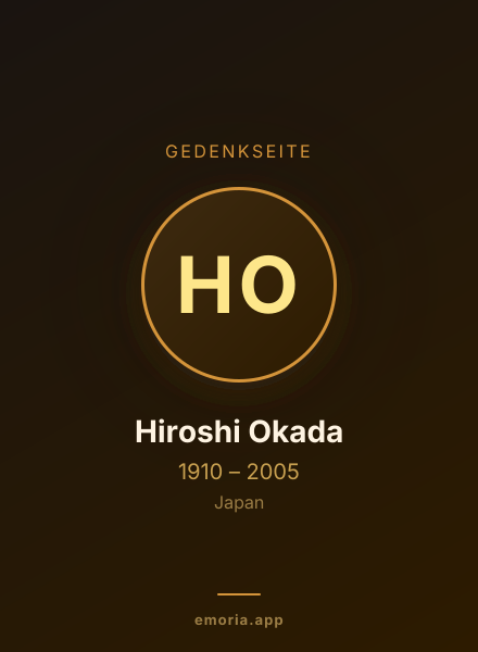 Gedenkportrait von Hiroshi Okada