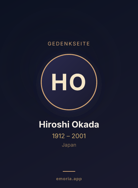 Gedenkportrait von Hiroshi Okada