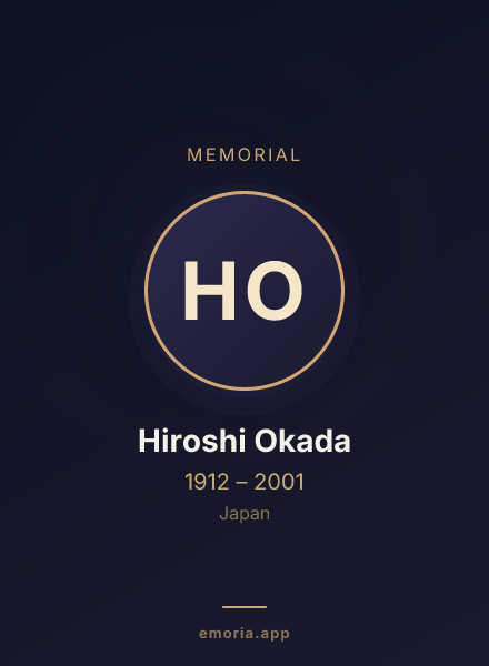 Memorial portrait of Hiroshi Okada