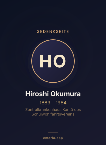 Gedenkportrait von Hiroshi Okumura