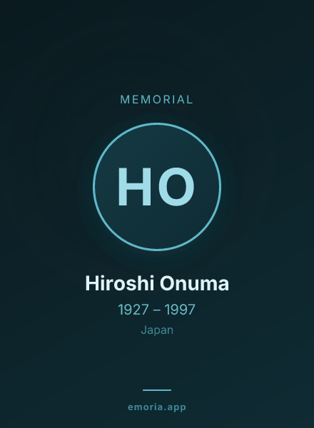 Memorial portrait of Hiroshi Onuma