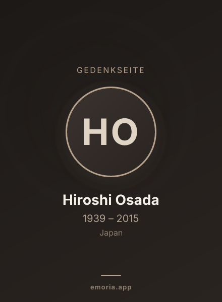 Gedenkportrait von Hiroshi Osada