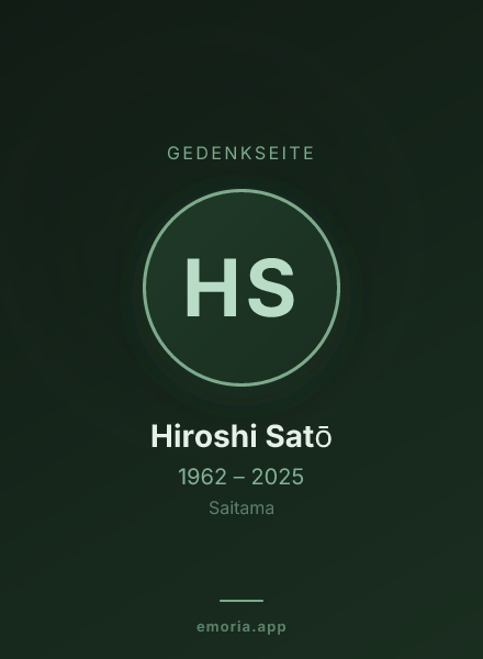 Gedenkportrait von Hiroshi Satō