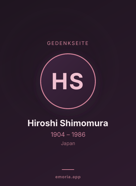 Gedenkportrait von Hiroshi Shimomura
