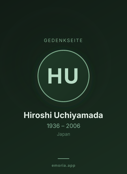 Gedenkportrait von Hiroshi Uchiyamada