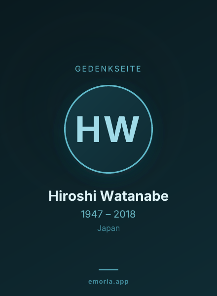 Gedenkportrait von Hiroshi Watanabe