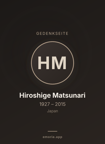 Gedenkportrait von Hiroshige Matsunari
