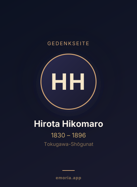 Gedenkportrait von Hirota Hikomaro