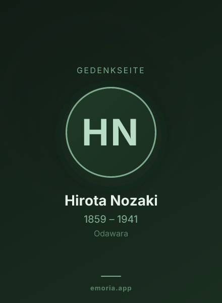 Gedenkportrait von Hirota Nozaki