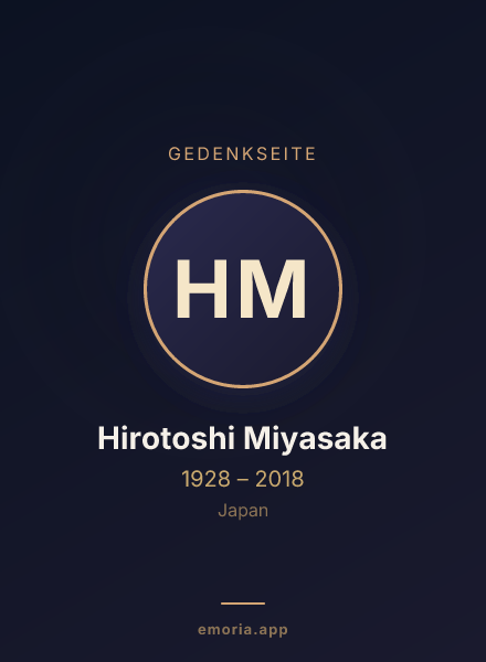 Gedenkportrait von Hirotoshi Miyasaka