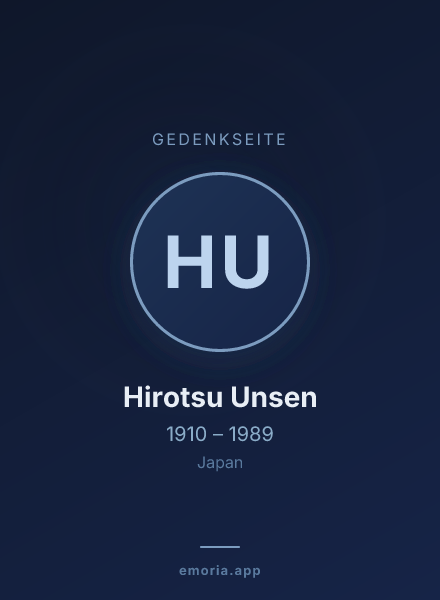Gedenkportrait von Hirotsu Unsen