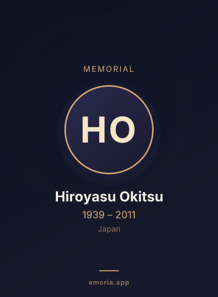 Memorial portrait of Hiroyasu Okitsu