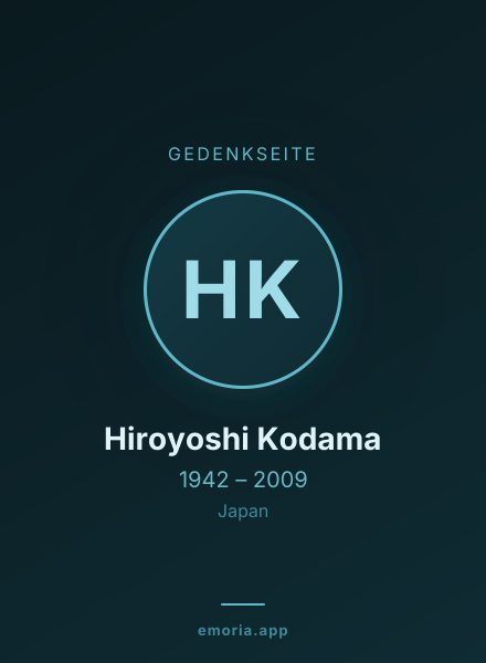 Gedenkportrait von Hiroyoshi Kodama