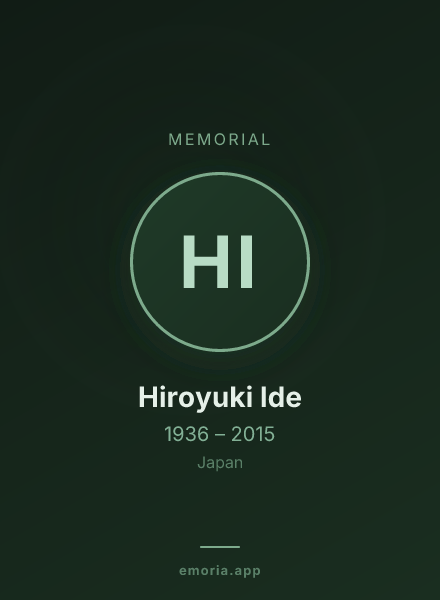 Memorial portrait of Hiroyuki Ide