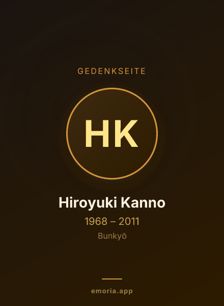 Gedenkportrait von Hiroyuki Kanno