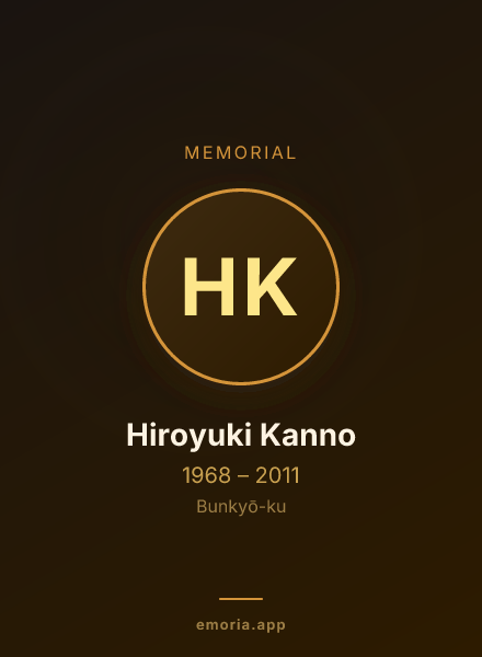 Memorial portrait of Hiroyuki Kanno