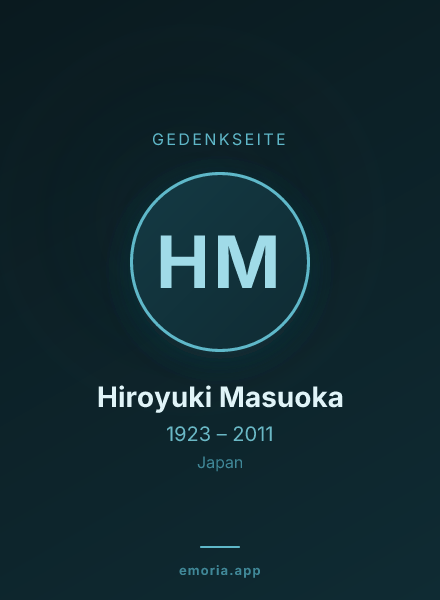 Gedenkportrait von Hiroyuki Masuoka