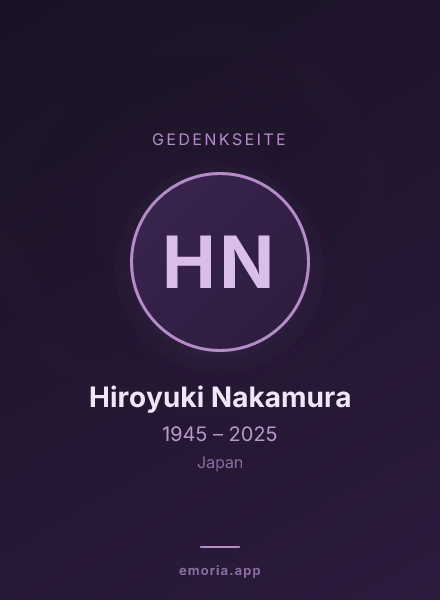 Gedenkportrait von Hiroyuki Nakamura