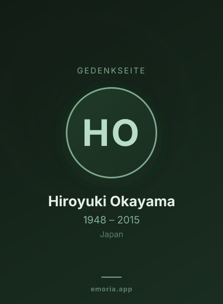 Gedenkportrait von Hiroyuki Okayama