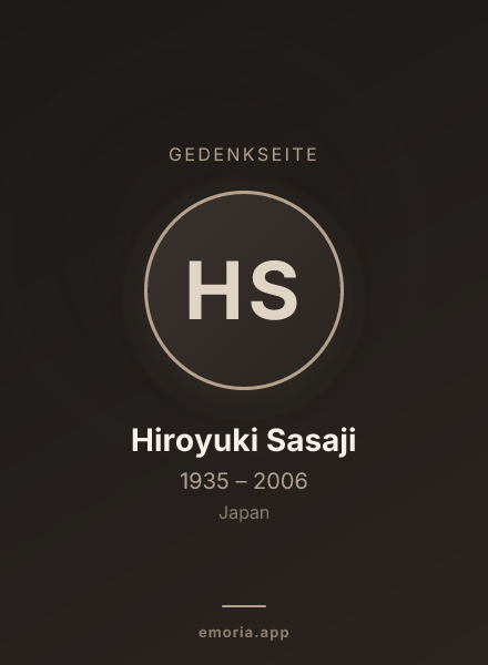 Gedenkportrait von Hiroyuki Sasaji