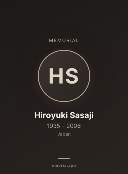 Memorial portrait of Hiroyuki Sasaji