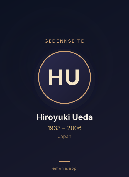 Gedenkportrait von Hiroyuki Ueda