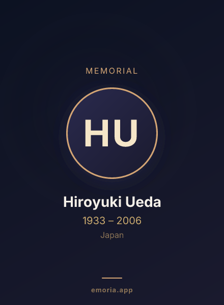 Memorial portrait of Hiroyuki Ueda