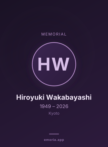 Memorial portrait of Hiroyuki Wakabayashi
