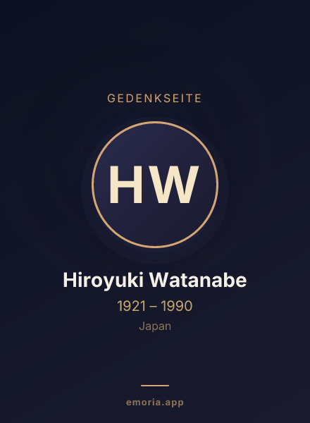 Gedenkportrait von Hiroyuki Watanabe