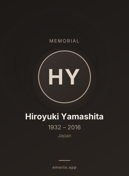 Memorial portrait of Hiroyuki Yamashita
