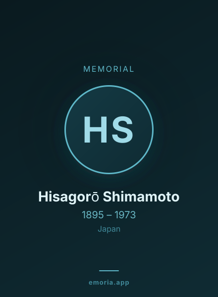 Memorial portrait of Hisagorō Shimamoto