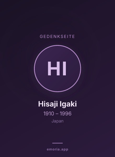 Gedenkportrait von Hisaji Igaki