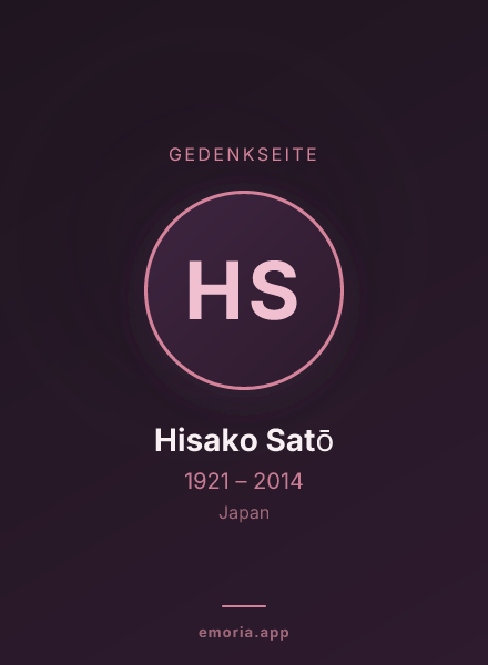 Gedenkportrait von Hisako Satō